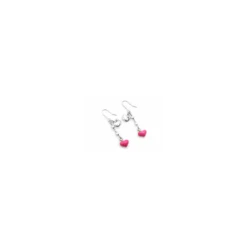 AEH-016 ORECCHINI PENDENTI KITTY E CUORE SMALTATO HELLO KITTY SANRIO JAPAN