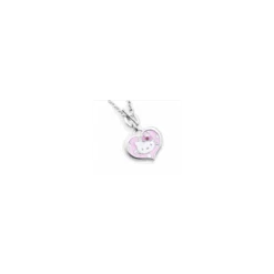 ANH-007 COLLANA CON CIONDOLO A CUORE ROSA SMALTATO HELLO KITTY SANRIO JAPAN