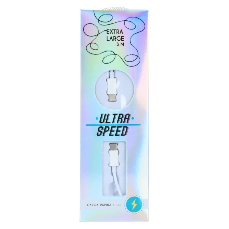 Cavo Extra Lungo USB- V8 Con Ricarica Rapida 2.1 MAH Nero - Image 5