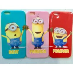 COVER DI COPPIA TRIO MINIONS Per APPLE SAMSUNG HUAWEI LG SONY ASUS WIKO XIAOMI