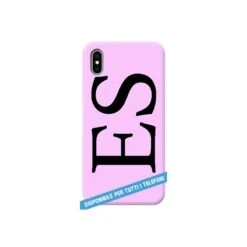 COVER INIZIALI BIG FONT ROSA Per APPLE IPHONE SAMSUNG GALAXY HUAWEI ASUS LG ALCATEL SONY WIKO VODAFONE MICROSOFT NOKIA