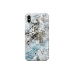 COVER INIZIALI MARMO CELESTE Per APPLE IPHONE SAMSUNG GALAXY HUAWEI ASUS LG ALCATEL SONY WIKO VODAFONE MICROSOFT NOKIA