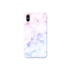 COVER INIZIALI MARMO VIOLA ROSA Per APPLE IPHONE SAMSUNG GALAXY HUAWEI ASUS LG ALCATEL SONY WIKO VODAFONE MICROSOFT NOKIA