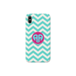 COVER INIZIALI MONOGRAM RIGHE CELESTE Per APPLE IPHONE SAMSUNG GALAXY HUAWEI ASUS LG ALCATEL SONY WIKO VODAFONE MICROSOFT NOKIA