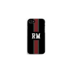 COVER INIZIALI RIGA BORDEAUX Per APPLE IPHONE SAMSUNG GALAXY HUAWEI ASUS LG ALCATEL SONY WIKO VODAFONE MICROSOFT NOKIA