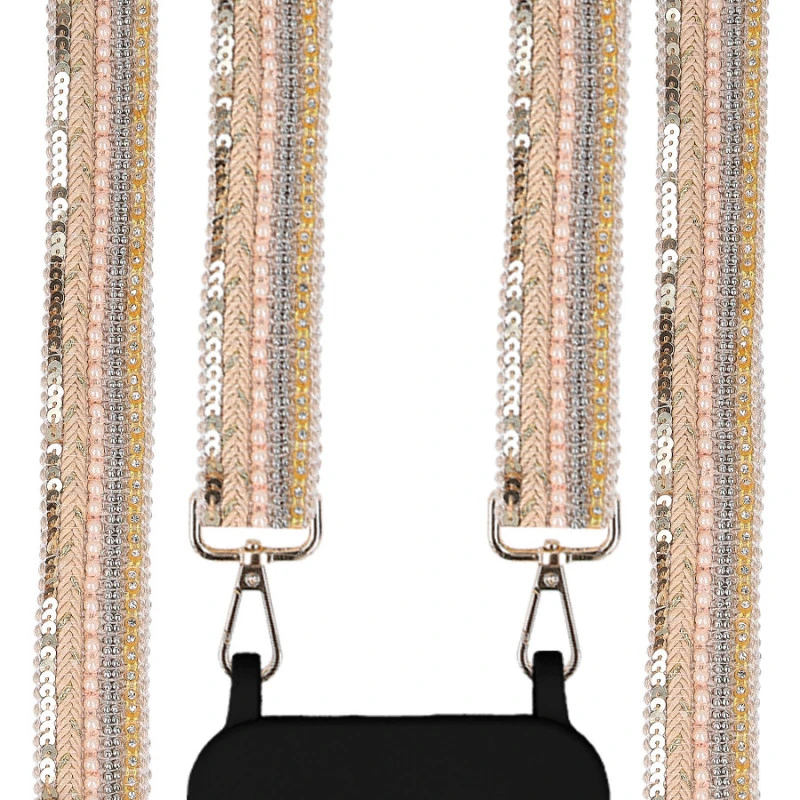 Lanyard Con Perline Con Brillantini - Tracolla Per Telefoni E Mini Bag - Image 3