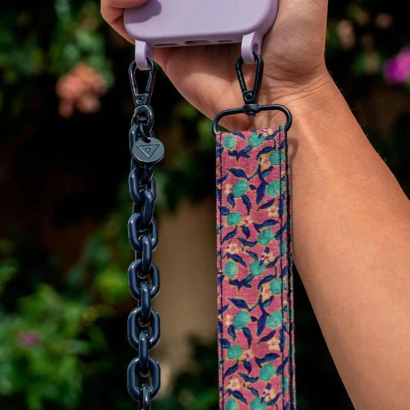 Lanyard Floreale Con Catena - Tracolla Per Telefoni E Mini Bag - Image 4