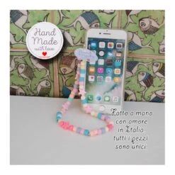 Phone Beads 2 Ciondolo Charm Per Telefono Smartphone Fatto A Mano