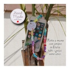 Phone Beads 3 Ciondolo Charm Per Telefono Smartphone Fatto A Mano