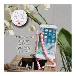 Phone Beads 6 Ciondolo Charm Per Telefono Smartphone Fatto A Mano