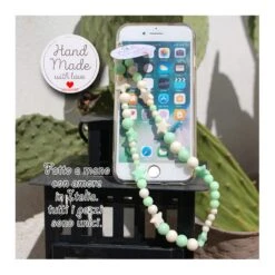 Phone Beads 7 Ciondolo Charm Per Telefono Smartphone Fatto A Mano