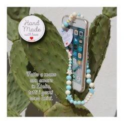 Phone Beads 9 Ciondolo Charm Per Telefono Smartphone Fatto A Mano