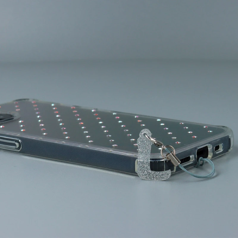 Portachiavi Smartphone Con La Tua Iniziale Nera A - Image 3