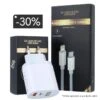 Set Di Ricarica - Caricabatterie A Ricarica Rapida USB/C + Cavo Tipo C/Lightning