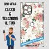 SKIN VINILE ADESIVO FIORI FLOWER BIANCO WRAPPING PER TUTTI I TELEFONI