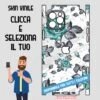 SKIN VINILE ADESIVO FIORI FLOWER CELESTE WRAPPING PER TUTTI I TELEFONI