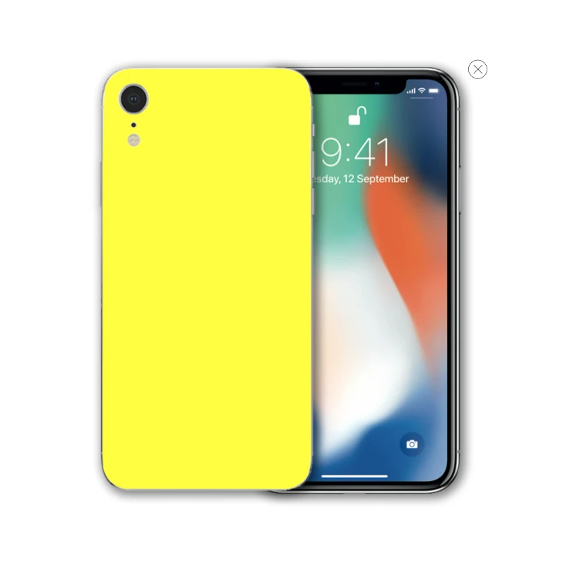 SKIN VINILE ADESIVO FLUO GIALLO GLOSSY WRAPPING PER TUTTI I TELEFONI