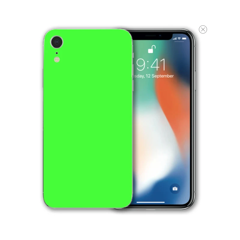 SKIN VINILE ADESIVO FLUO VERDE GLOSSY WRAPPING PER TUTTI I TELEFONI