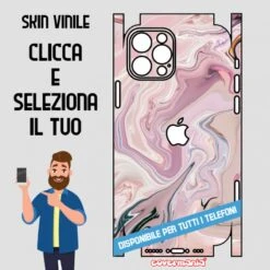 SKIN VINILE ADESIVO MARMO ROSA WRAPPING PER TUTTI I TELEFONI