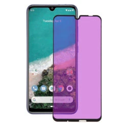 Vetro Temperato Completo Anti Blue-ray Nero Per Xiaomi Mi A3