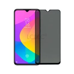 Vetro Temperato Completo Antispia Nero Per Xiaomi Mi 9 Lite