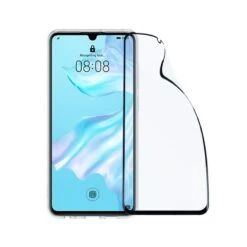 Vetro Temperato Completo Nero Flessibile Per Huawei P30 Pro