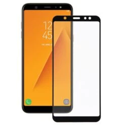 Vetro Temperato Completo Nero Per Samsung Galaxy A6 Plus 2018