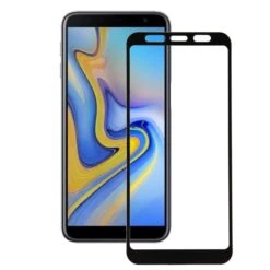 Vetro Temperato Completo Nero Per Samsung Galaxy J6 Plus